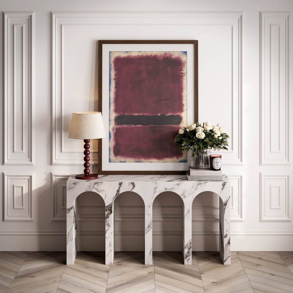 Archie Calacatta White Marble Console Table